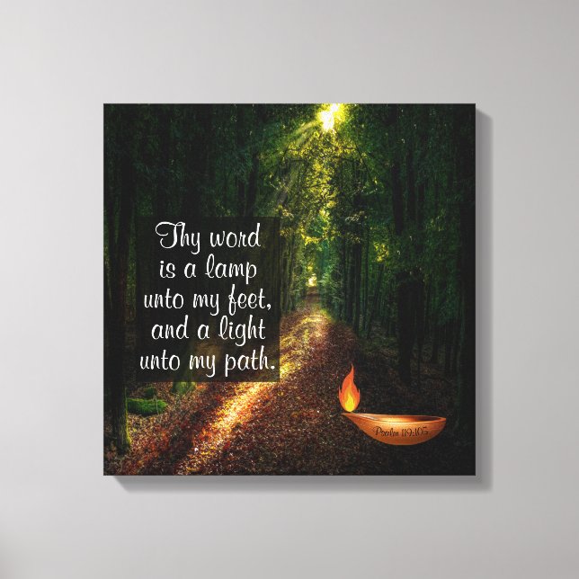 Psalm 119:105  canvas print (Front)