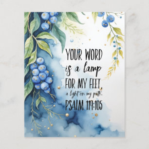 Psalm 119:105 Christian Bible Verse on Image Flyer