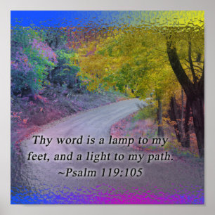PSALM 119:105 FRAMED PRINT GOD'S WORD LIGHTS PATH
