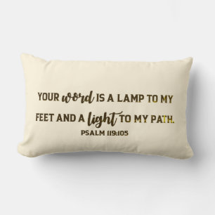Psalm 119:105 lumbar pillow