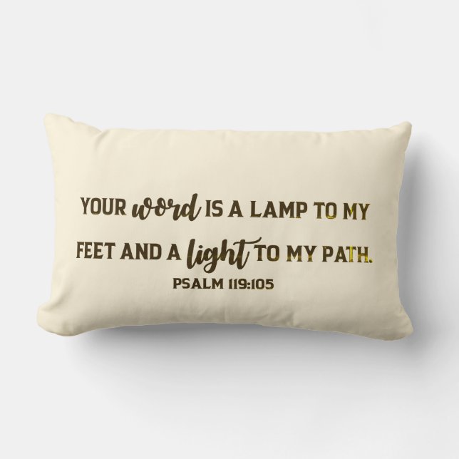 Psalm 119:105 lumbar pillow (Front)