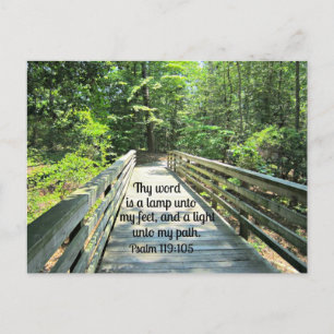 Psalm 119:105 Thy word is a lamp... Postcard