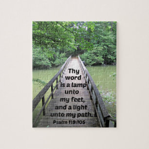 Psalm 119:105 Thy word is a lamp unto my feet and Jigsaw Puzzle