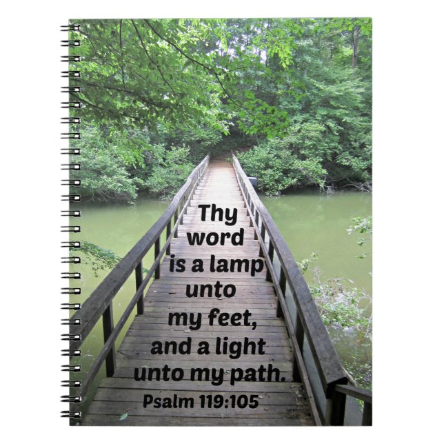 Psalm 119:105 Thy word is a lamp unto my feet and Notebook (Front)
