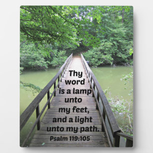 Psalm 119:105 Thy word is a lamp unto my feet and Plaque