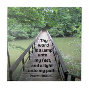 Psalm 119:105 Thy word is a lamp unto my feet and Tile
