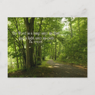 Psalm 119:105 Thy word is a lamp unto my feet Postcard