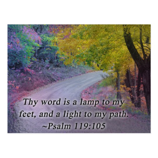 PSALM 119:105 THY WORD - LIGHT TO MY PATH - POSTCARD