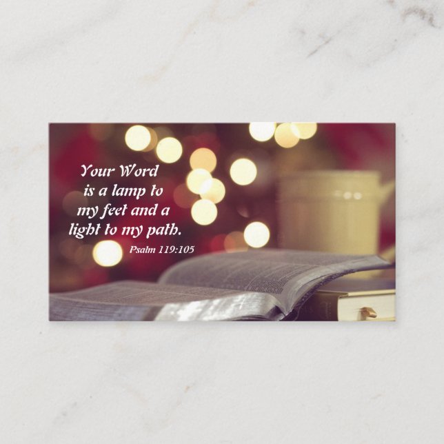 Psalm 119:105 Your Word is a Lamp to my Feet Business Card (Front)