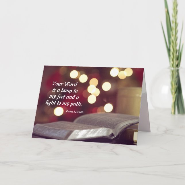 Psalm 119:105 Your Word is a Lamp to my Feet Card (Front)