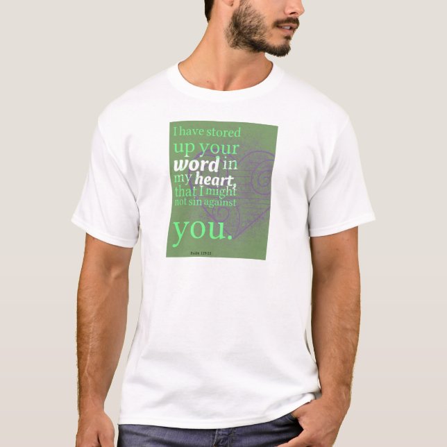 Psalm 119:11 Christian Bible Shirt (Front)