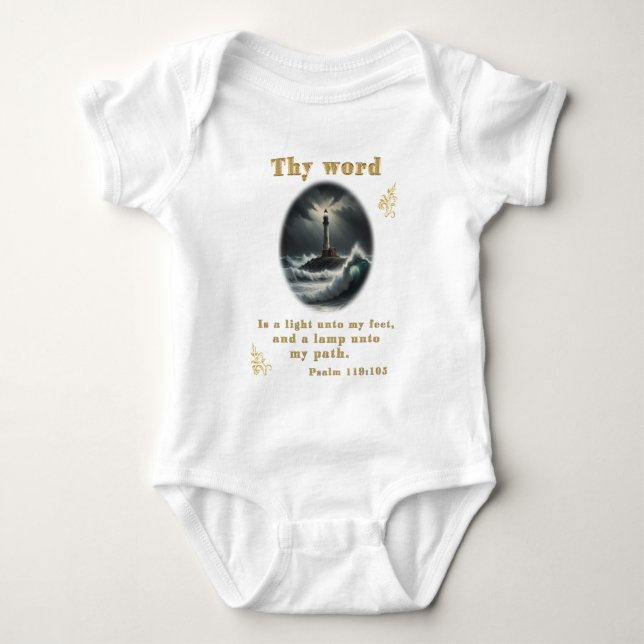 Psalm 119 baby bodysuit (Front)