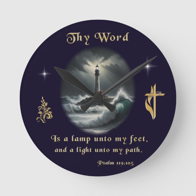 Psalm 119 round clock (Front)