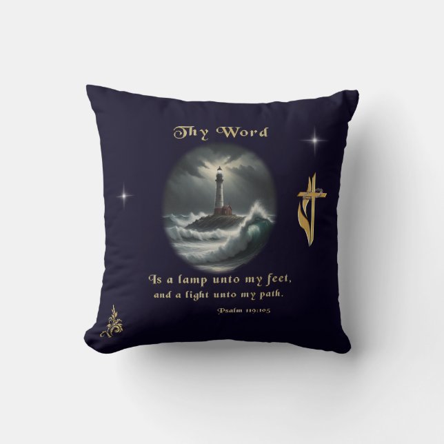 Psalm 119 throw pillow (Front)