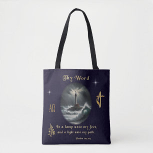 Psalm 119 tote bag