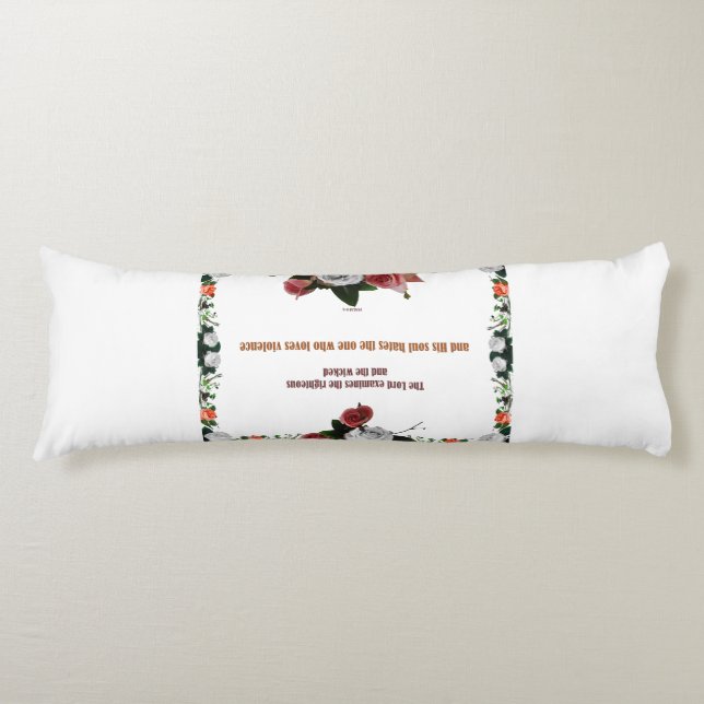 Psalm 11:5, No Violence Body Pillow (Front)