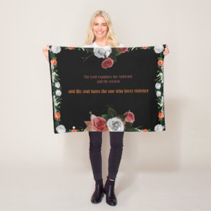 Psalm 11:5, No Violence Fleece Blanket