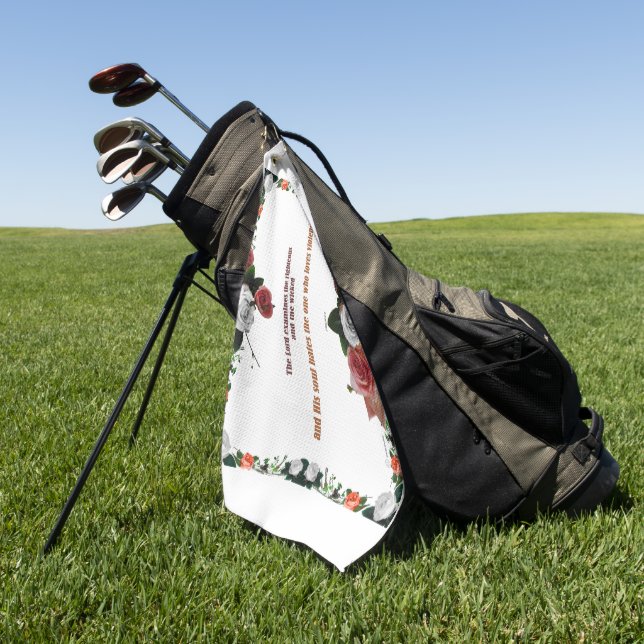 Psalm 11:5, No Violence Golf Towel (Green)
