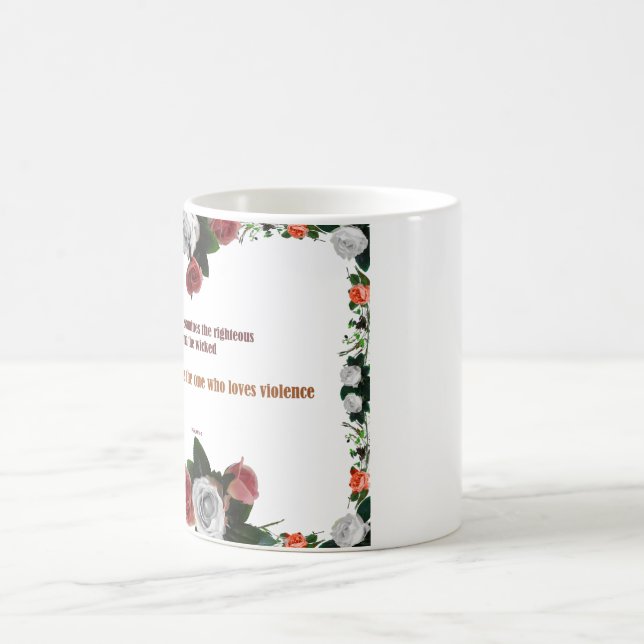 Psalm 11:5, No Violence Magic Mug (Center)