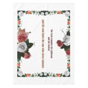 Psalm 11:5, No Violence Tablecloth