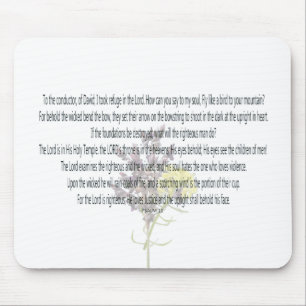 Psalm 11 Scripture Art - Divine Justice & Trust Mouse Pad
