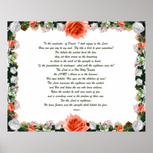 Psalm 11 Scripture Art - Divine Justice & Trust Poster