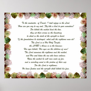 Psalm 11 Scripture Art - Divine Justice & Trust Poster