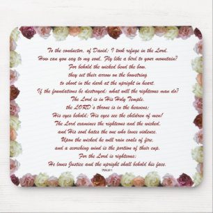 Psalm 11 Scripture Art - Trust in the Lord Mouse Pad