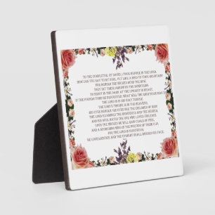 Psalm 11 Scripture Art - Trust in the Lord Plaque