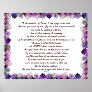 Psalm 11 Scripture Art - Trust in the Lord Poster