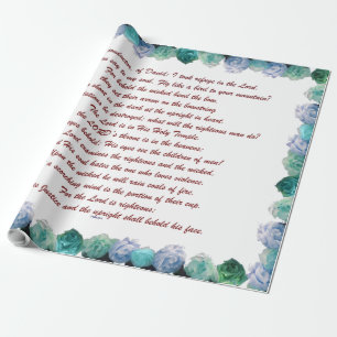 Psalm 11 Scripture Art - Trust in the Lord Wrapping Paper
