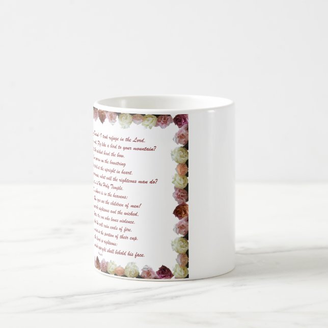 Psalm 11, Scripture, Bible Verse, Magic Mug (Center)