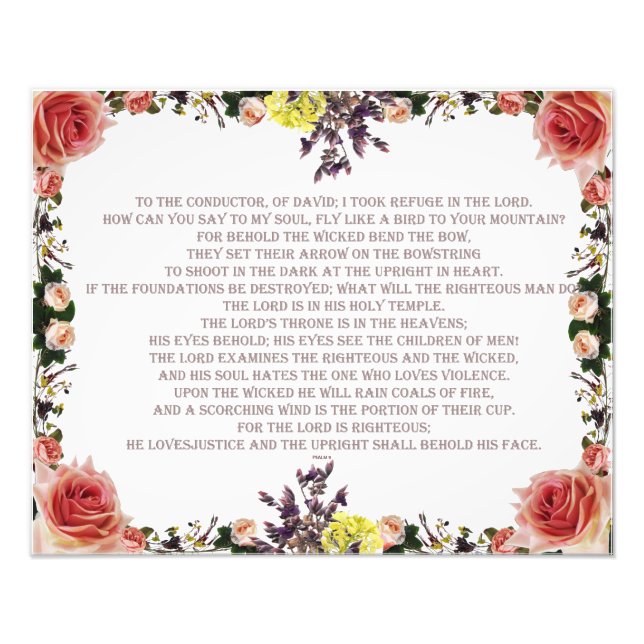 Psalm 11, The Lord Loved Justice, Photo Print (Front)