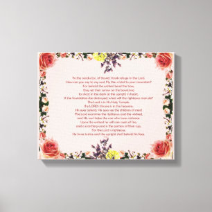 Psalm 11, To the conductor, of David; Canvas Print
