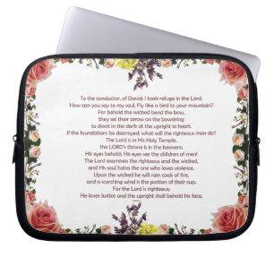 Psalm 11, To the conductor, of David; Laptop Sleeve