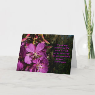 Psalm 120:1 Psalm of Brazilian Management Flower C Card