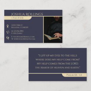 Psalm 121; 1-2   Christian Inspirational Business Card