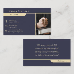 Psalm 121; 1-2   Christian Inspirational Business Card