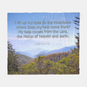Psalm 121:1-2 fleece blanket