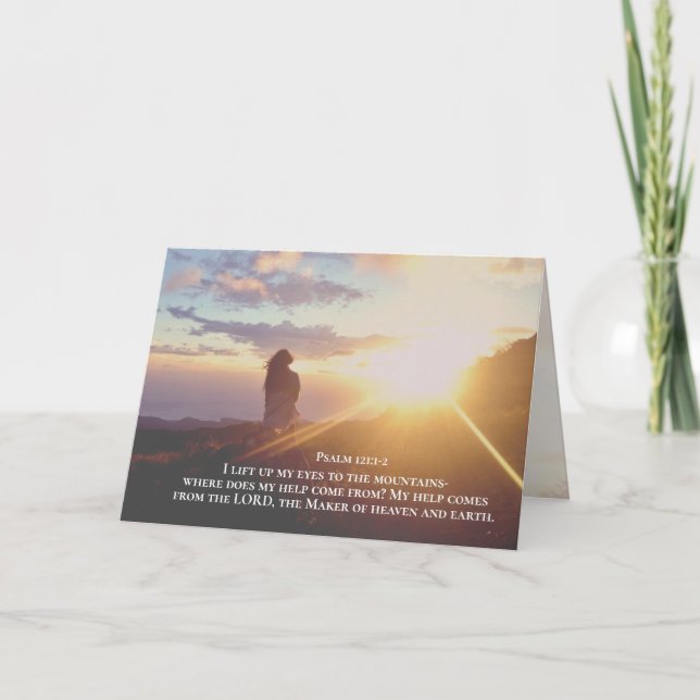 Psalm 121:1-2 My help comes from the LORD Card (Front)