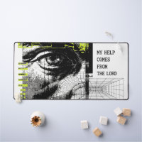 Psalm 121:2 Neon Lime Eye Of God CRT Glitch Art