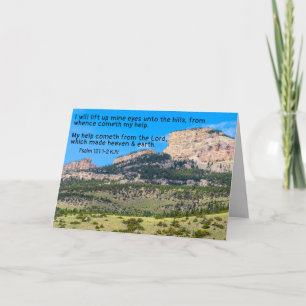 Psalm 121 Faith Get Well Care sympathy note Card