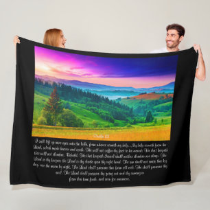 Psalm 121 fleece blanket