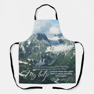 Psalm 121 I will lift up mine eyes unto the hills Apron