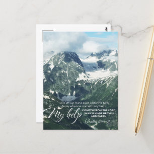 Psalm 121 I will lift up mine eyes unto the hills Postcard