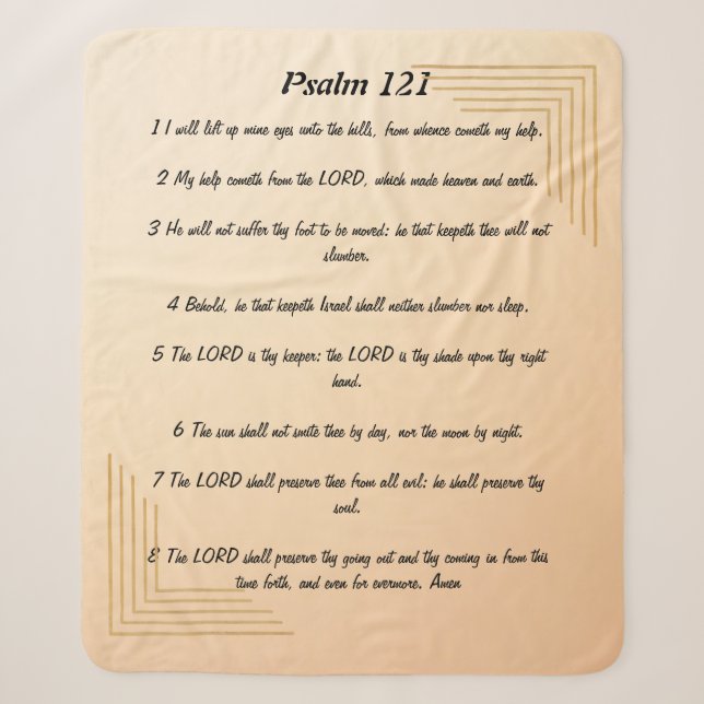 Psalm 121  sherpa blanket (Front)