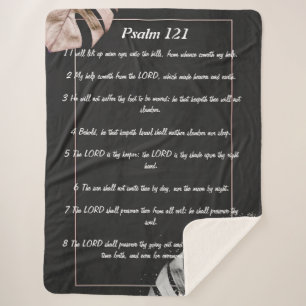 Psalm 121 sherpa blanket