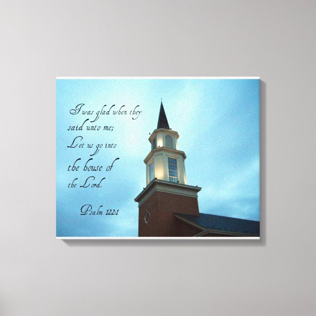 Psalm 122:1 canvas print (Front)