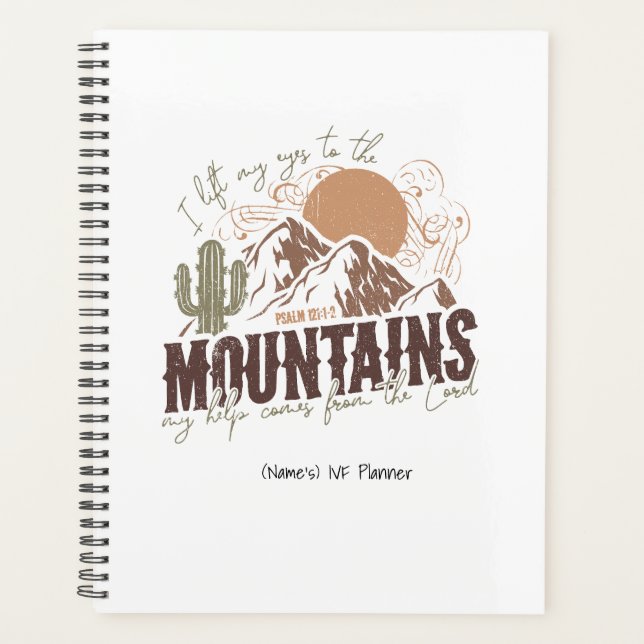 Psalm 123 Personalized Christian IVF/Infertility  Planner (Front)