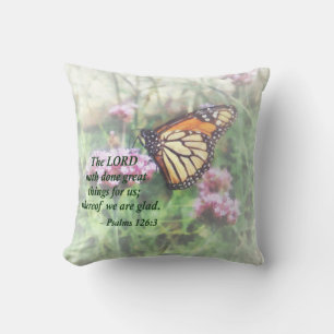 Psalm 126 3 The LORD hath done great things Throw Pillow